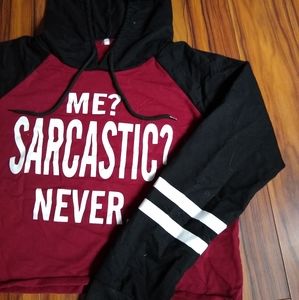 Maroon cropped hoodie